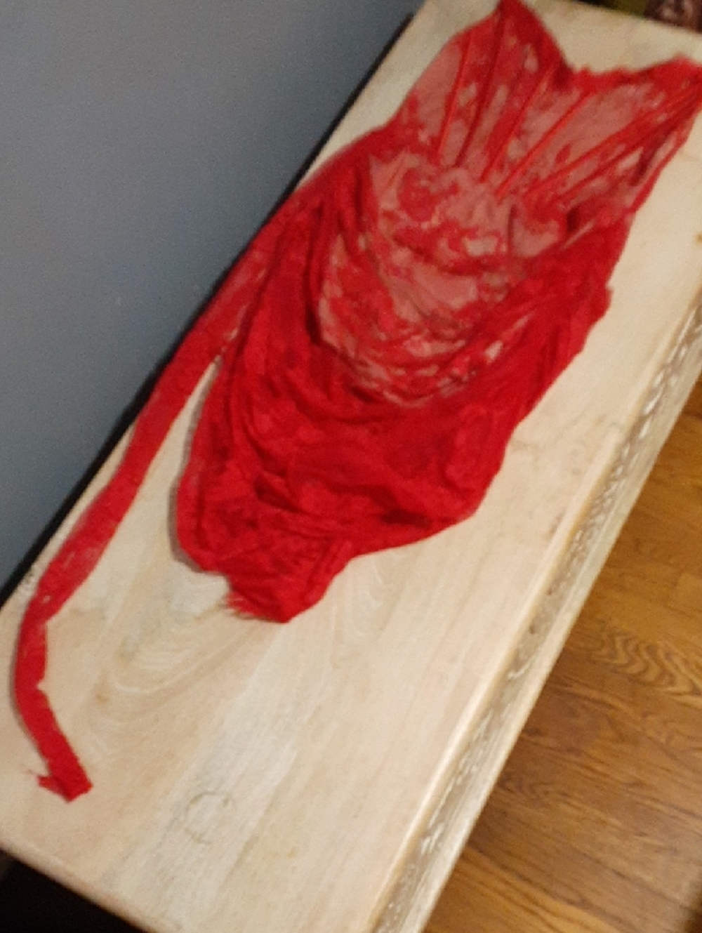 PrettyLittleThing Red Strapless Dress